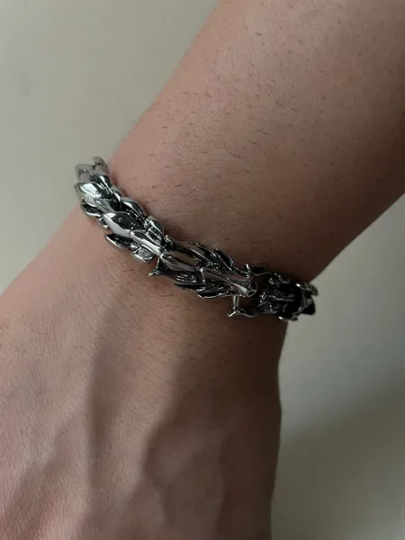pulseira dragão em prata 925