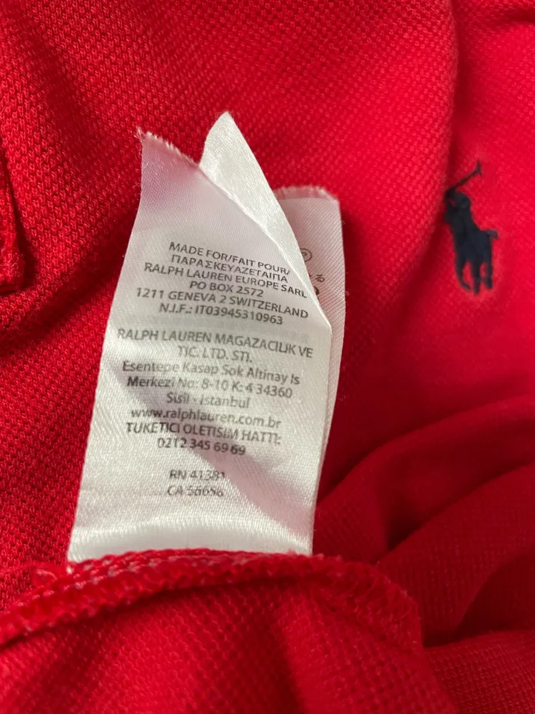Polo da marca Ralph Lauren vermelha tam XXL