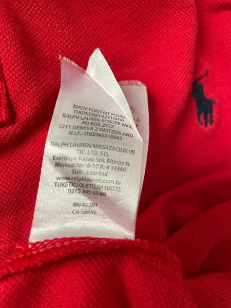 Polo da marca Ralph Lauren vermelha tam XXL