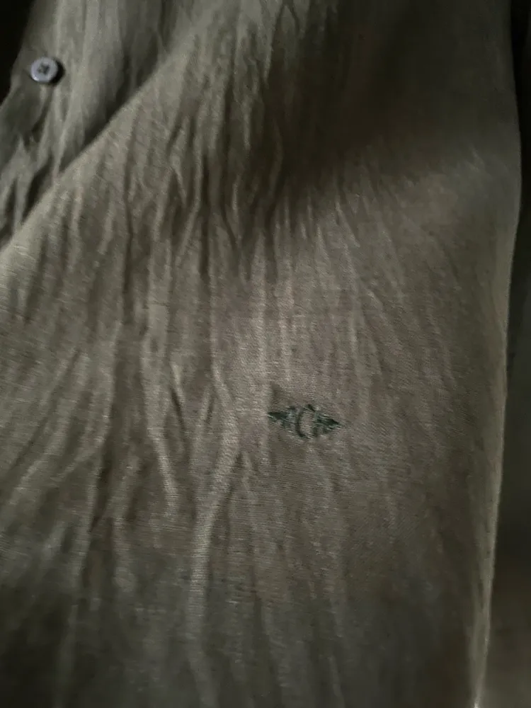 camisa richards linho verde army tam 2