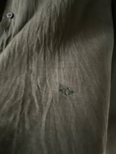 camisa richards linho verde army tam 2