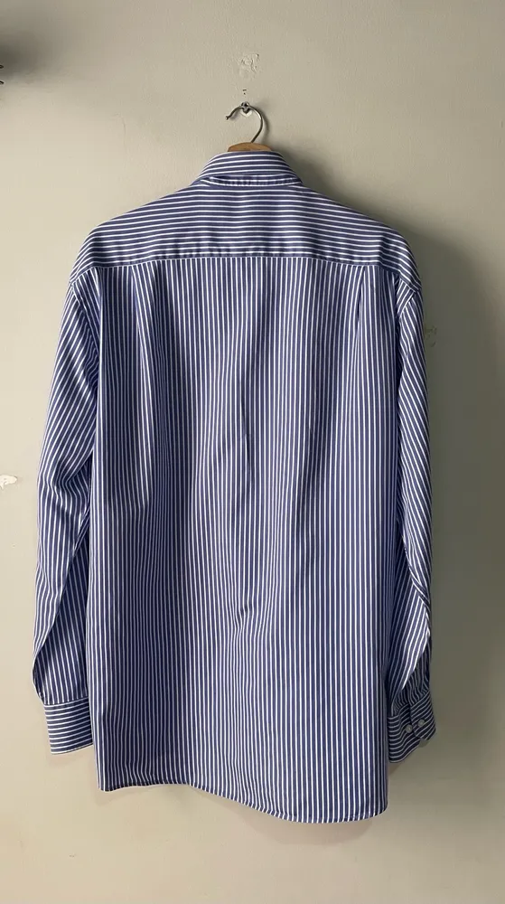 camisa harrys listras azuis e branca tam 3