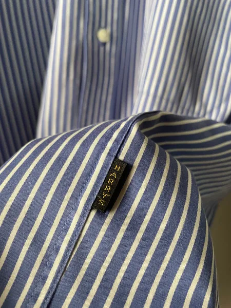 camisa harrys listras azuis e branca tam 3