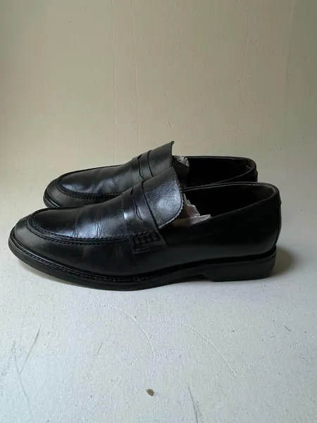sapato mocassim loefer em couro legitimo preto tam 41