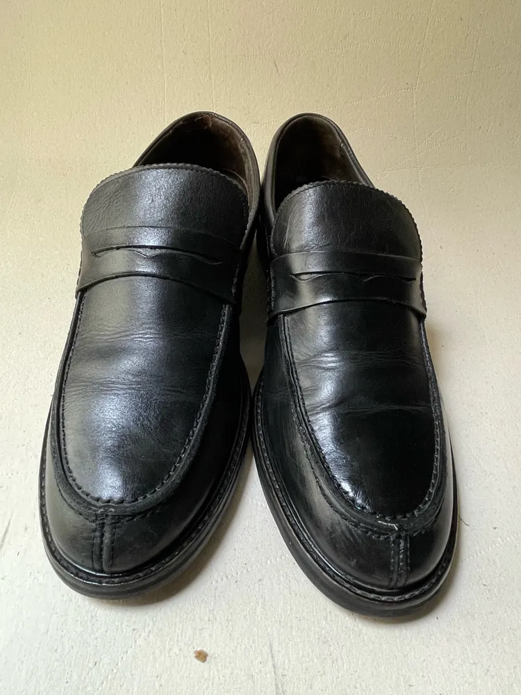 sapato mocassim loefer em couro legitimo preto tam 41