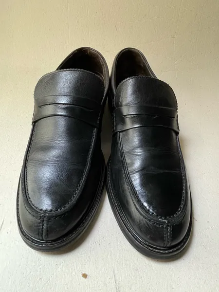 sapato mocassim loefer em couro legitimo preto tam 41