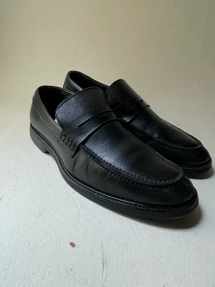 sapato mocassim loefer em couro legitimo preto tam 41