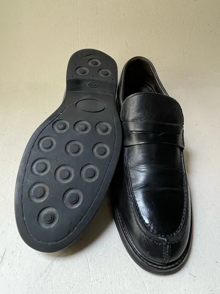 sapato mocassim loefer em couro legitimo preto tam 41