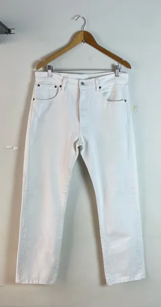 calça jens levis 501 branca tam 42