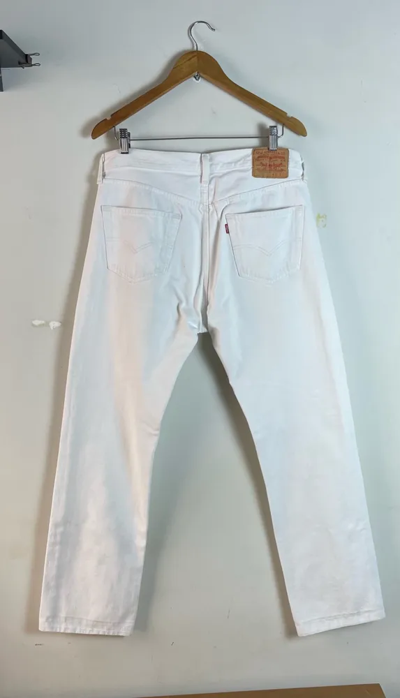 calça jens levis 501 branca tam 42