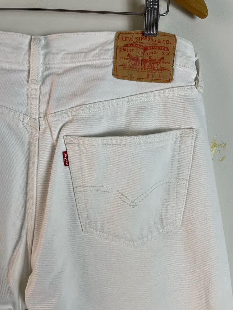 calça jens levis 501 branca tam 42