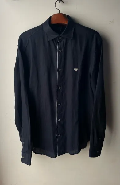 camisa da grife emporio armeni linho tam gg