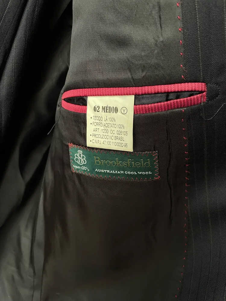 costume terno brooksfiel lã fria tam 62 m