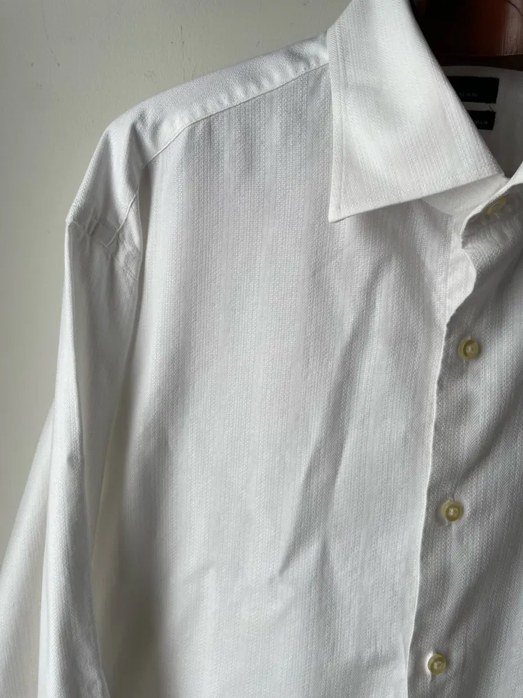 camisa branca zara man tam gg