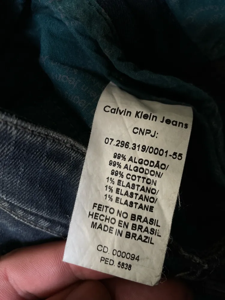 calça jeans calvin klein tamanho 40