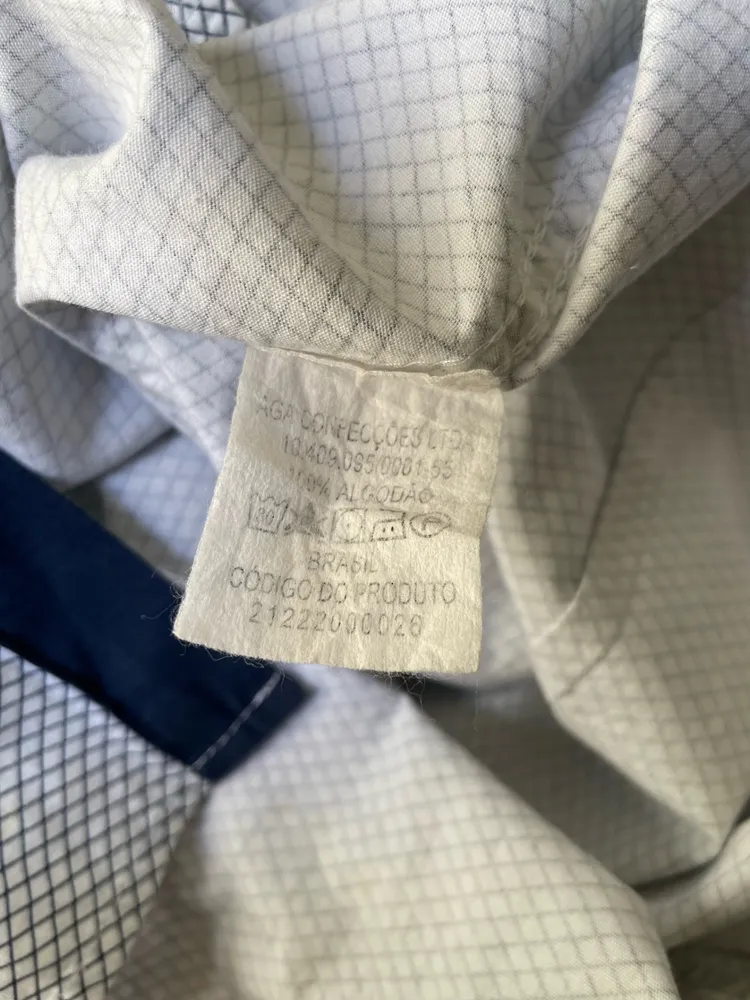 camisa da marca confidencial xadrez tam g