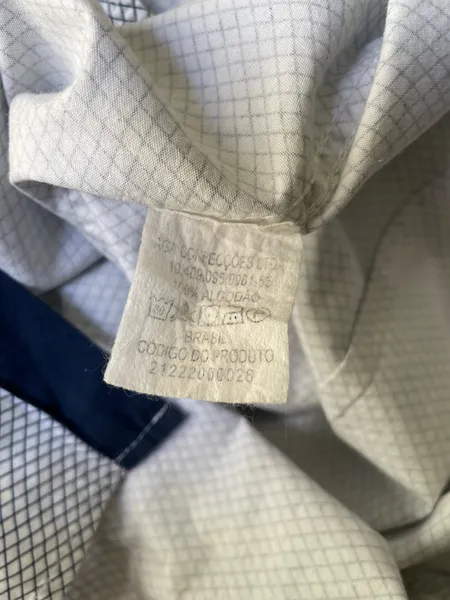 camisa da marca confidencial xadrez tam g