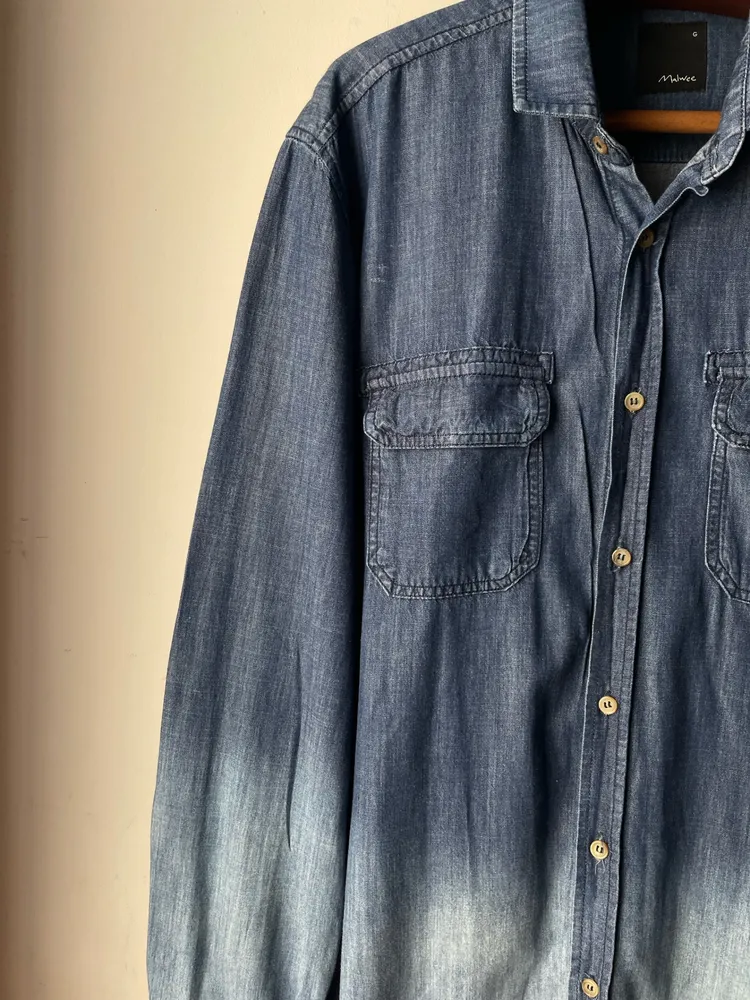 camisa jeans degrede tam g