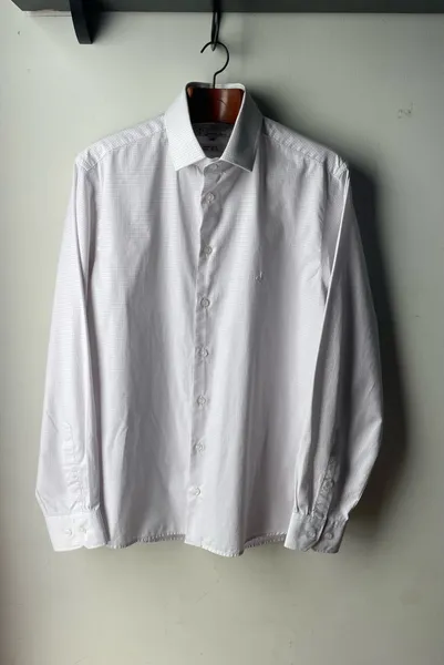 camisa dudalina branca xadrez tam 40
