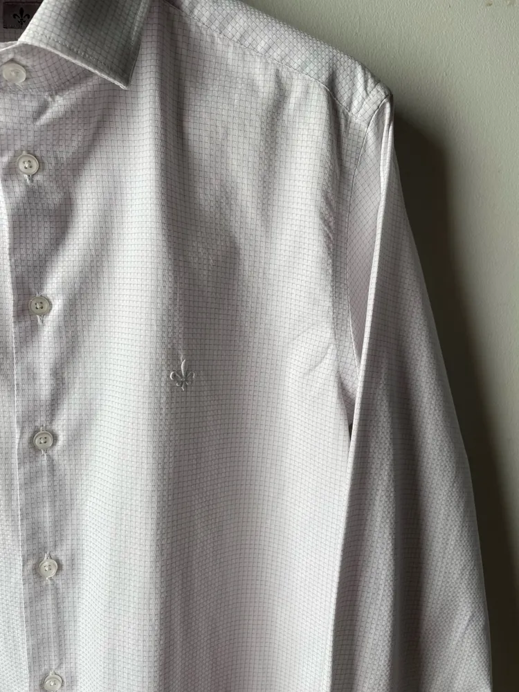 camisa dudalina branca xadrez tam 40