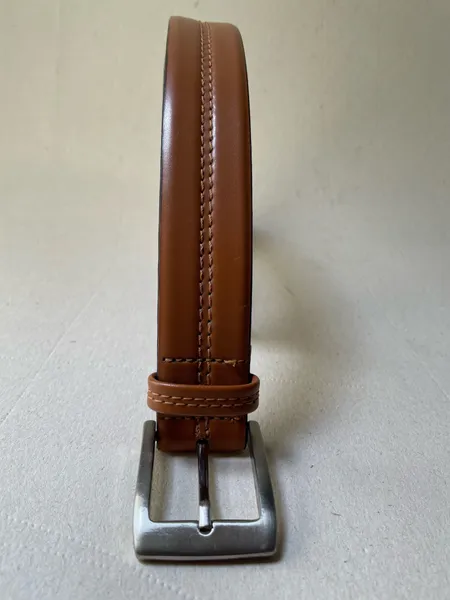 cinto em couro legitimo caramelo tam 80 cm