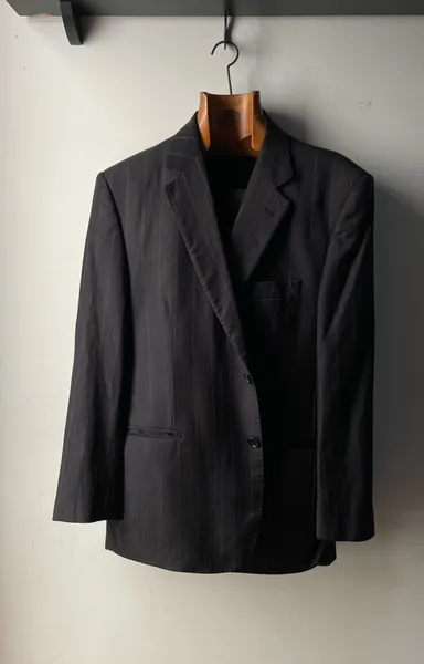 terno costume  lã fria preto risca de giz  tam 52 c