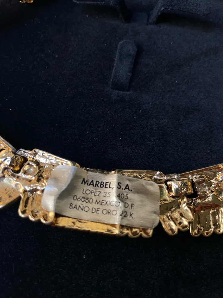 colar raro marca Marbel por Salvador Teran ouro 22k