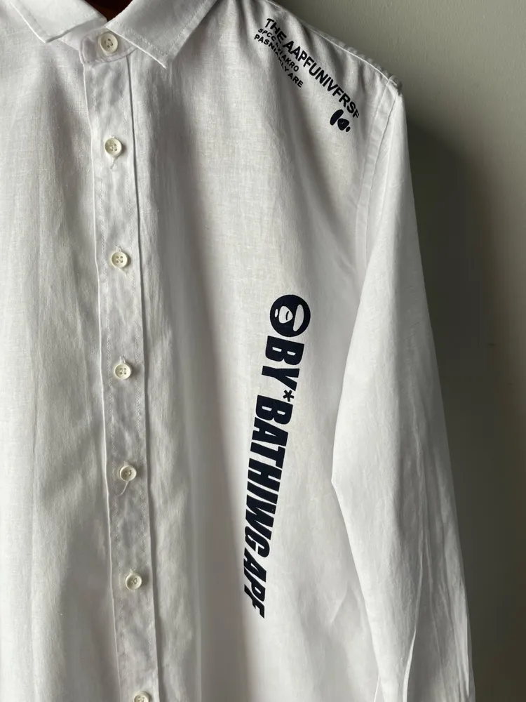 camisa masculina japonesa branca tam P/M
