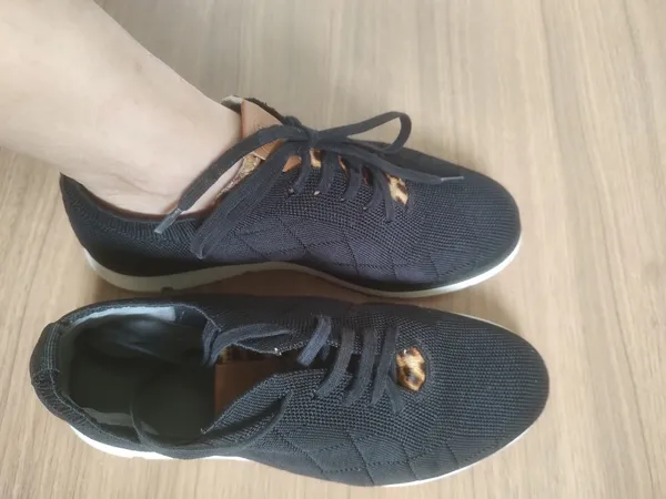 tenis trico preto Usaflex