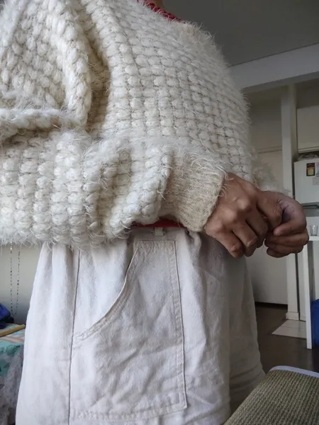 cardiga em mohair puro da farm