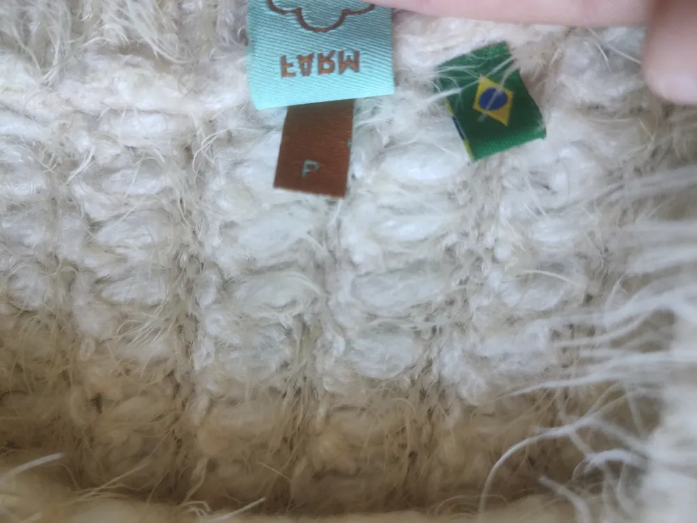 cardiga em mohair puro da farm