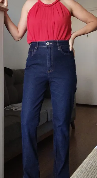 calca jeans escura colcci impecavel