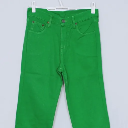 Calça jeans reta verde Vintage CGC - Veste 34 - Ref. 5367