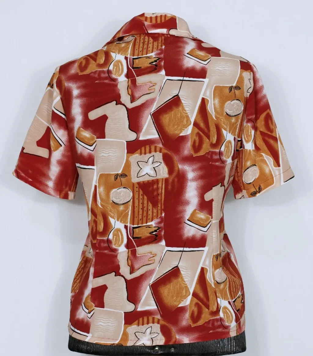 Camisa vermelho e laranja vintage CGC - Ref. 5349