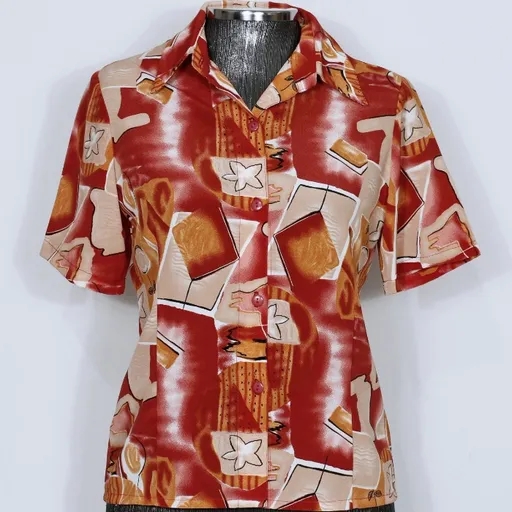 Camisa vermelho e laranja vintage CGC - Ref. 5349