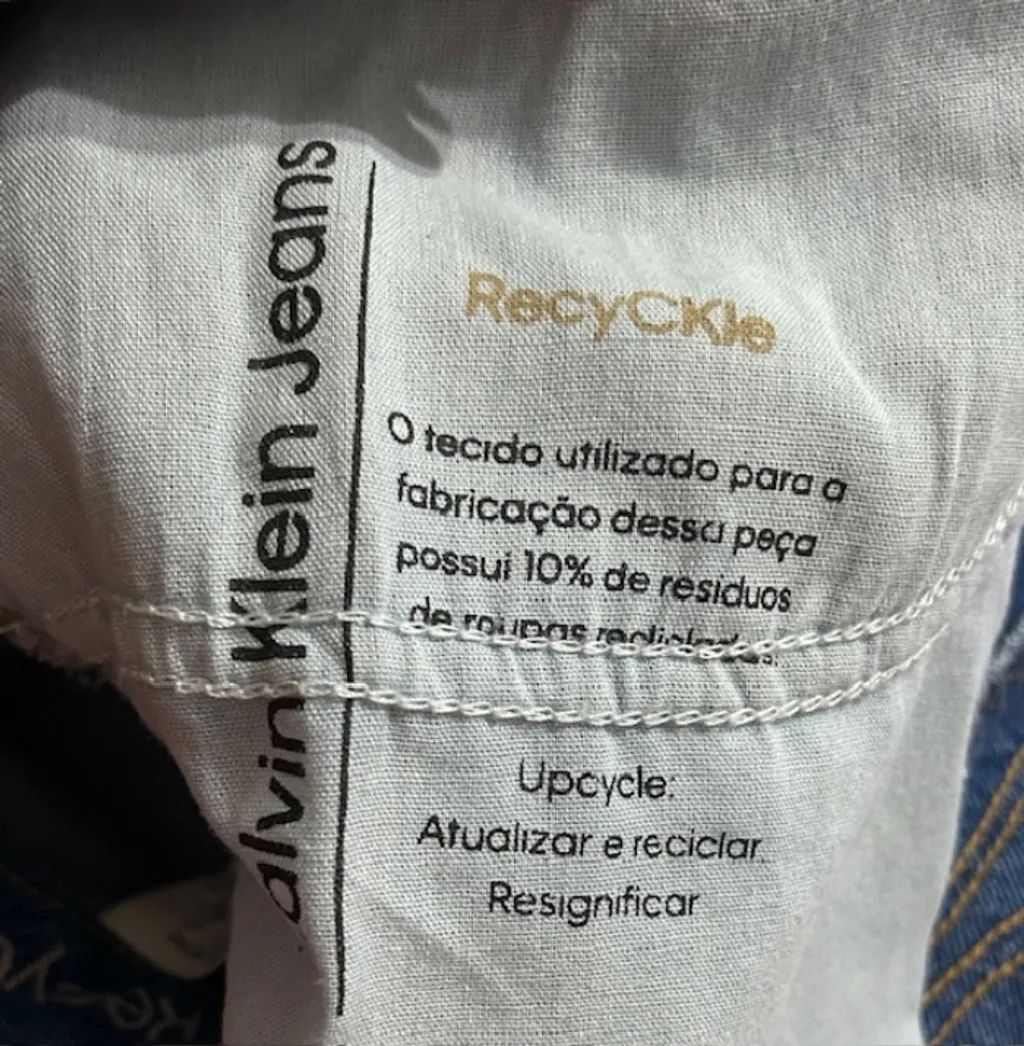 bermuda jeans  azul destoyed calvin klein ck -  ref. 5087