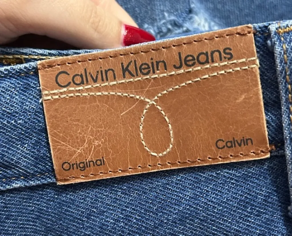 bermuda jeans  azul destoyed calvin klein ck -  ref. 5087