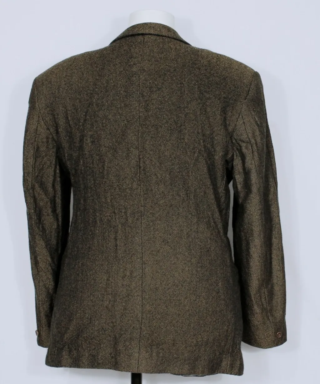 Blazer social alfaiataria lã batida marrom e preto -  Ref. 5141