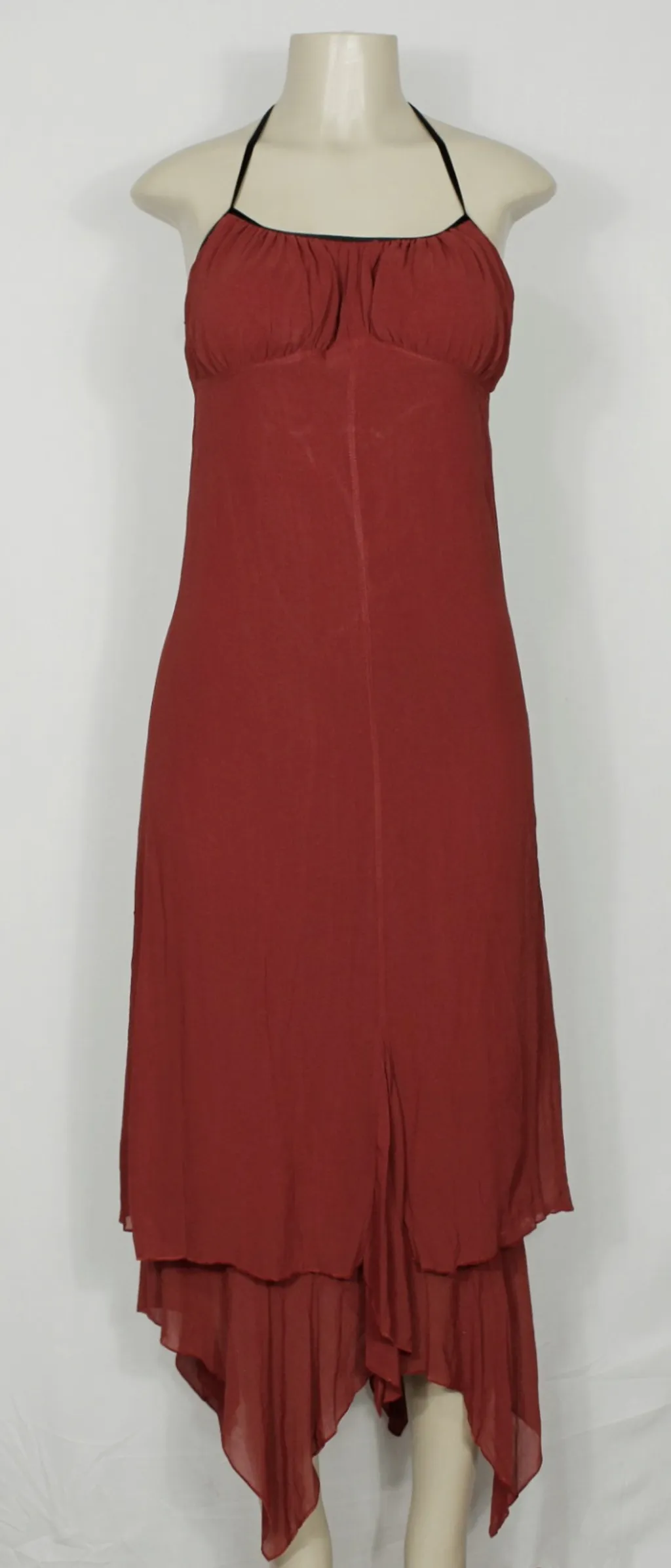 Vestido super midi assimétrico vermelho Y2k - Ref. 5193