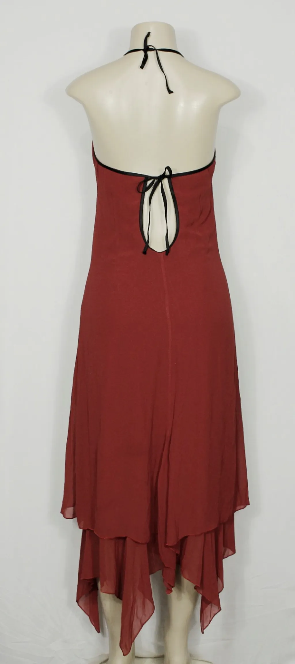 Vestido super midi assimétrico vermelho Y2k - Ref. 5193