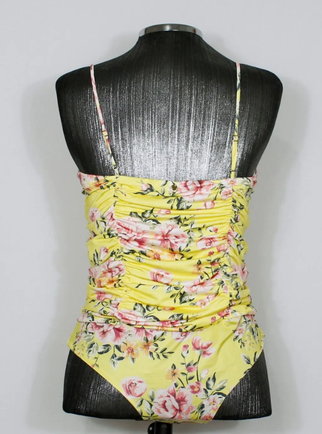 Body amarelo floral Lança Perfume - Veste G - Ref. 5451