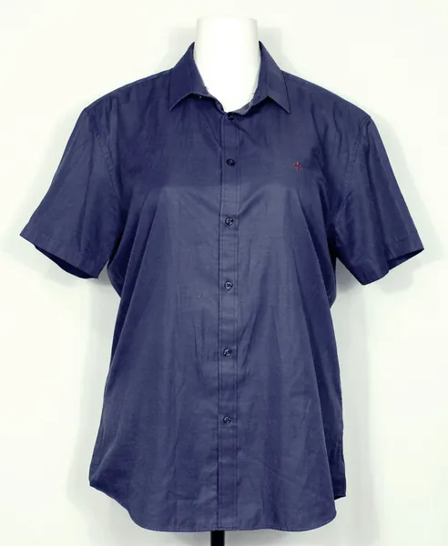 camisa azul marinho dudalina sport plus size - ref. 5633