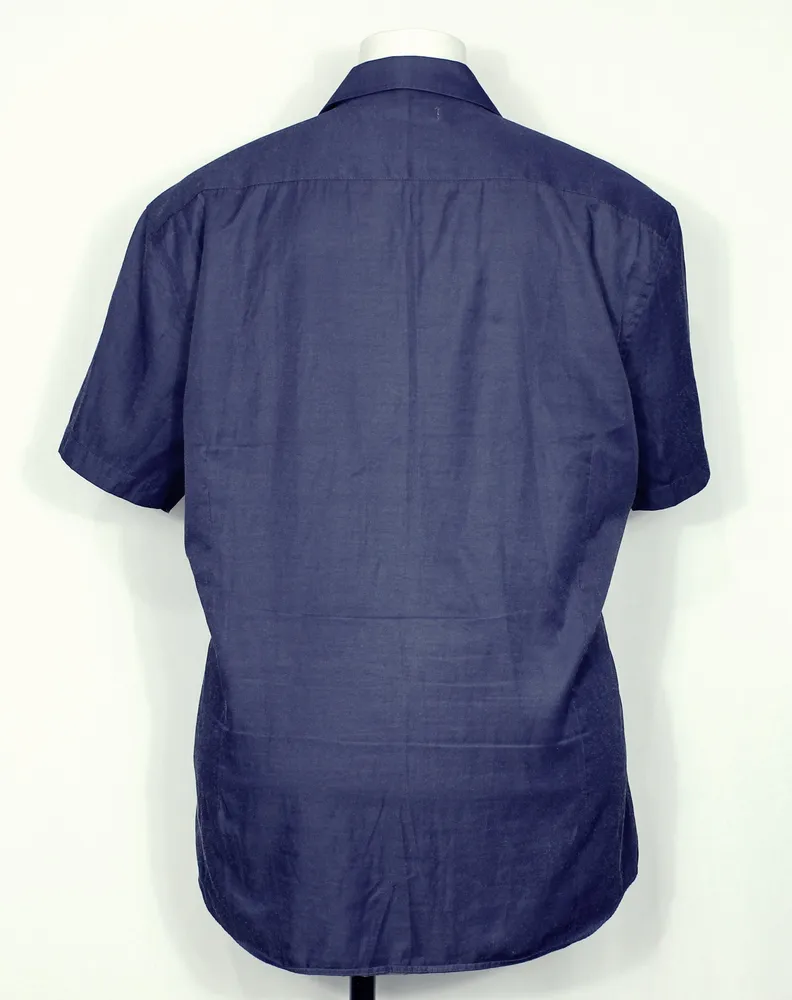 camisa azul marinho dudalina sport plus size - ref. 5633