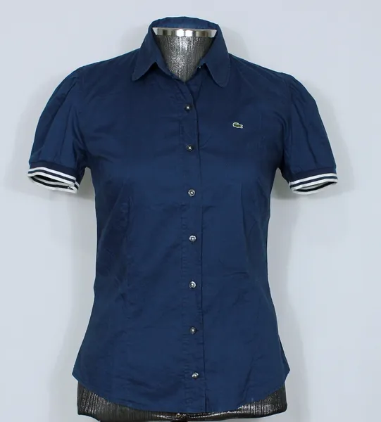 camisa feminina azul marinho lacoste - veste 38 - ref. 5627