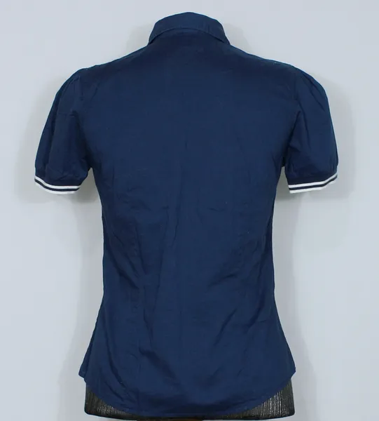camisa feminina azul marinho lacoste - veste 38 - ref. 5627