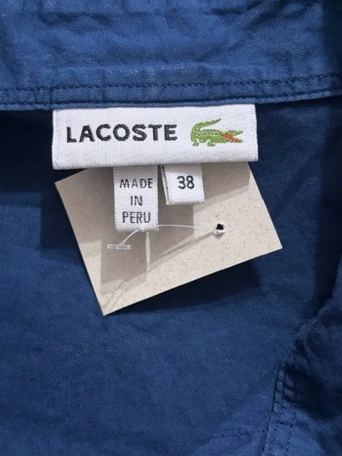 camisa feminina azul marinho lacoste - veste 38 - ref. 5627