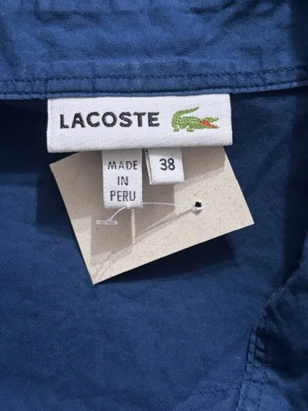 camisa feminina azul marinho lacoste - veste 38 - ref. 5627