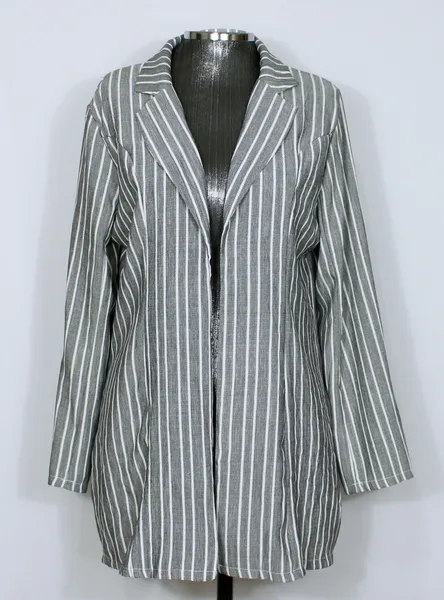 Casaco kimono social alongado listrado -  Ref. 5499