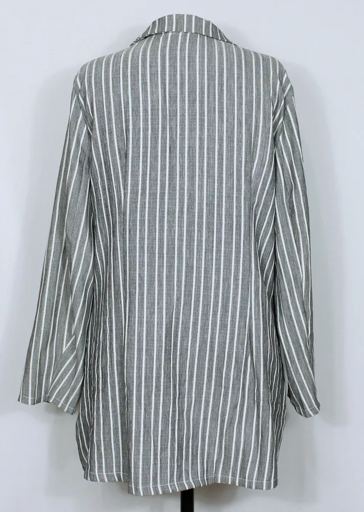 Casaco kimono social alongado listrado -  Ref. 5499