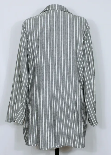 Casaco kimono social alongado listrado -  Ref. 5499